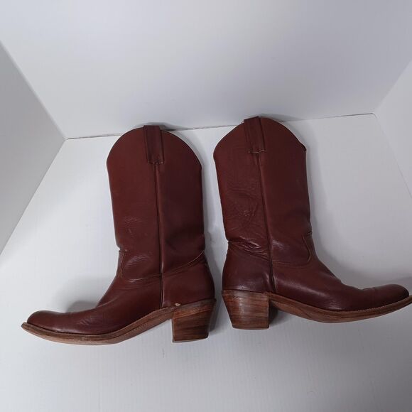 Frye Boots Mens 9.5 Leather Cowboy Western Round Toe Made in USA Ranch Rodeo - Picture 8 of 11